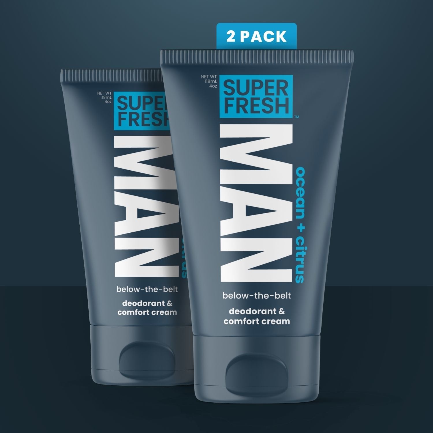 Deodorant & Comfort Cream for Man Parts [Ocean+Citrus]