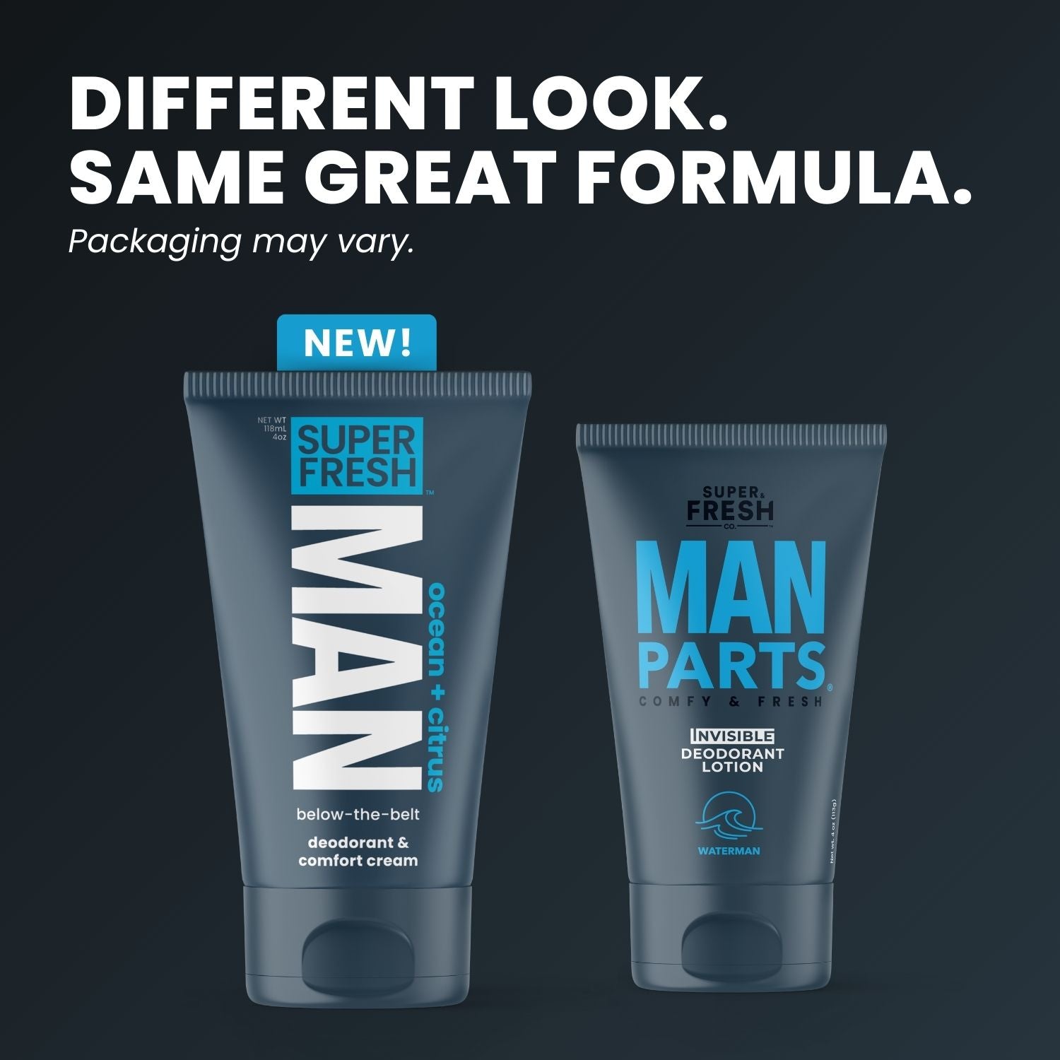 Deodorant & Comfort Cream for Man Parts [Ocean+Citrus]