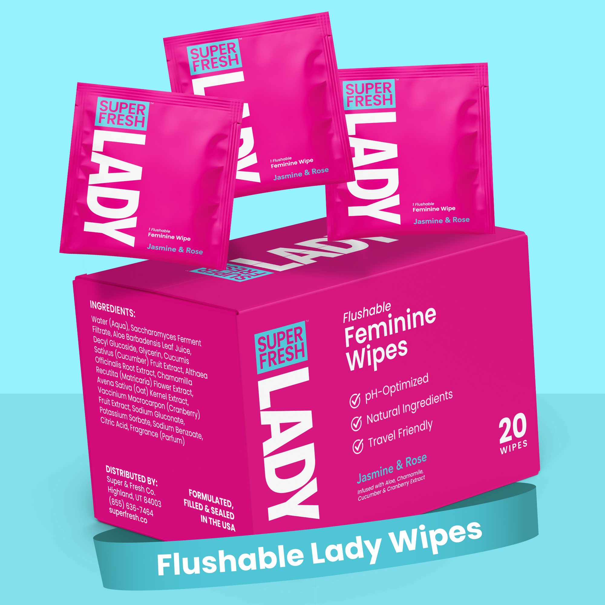 Feminine Wipes for Lady Parts [Jasmine + Rose]